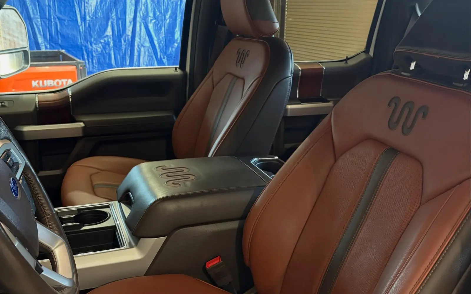 King Ranch leather interior after a Full Detail