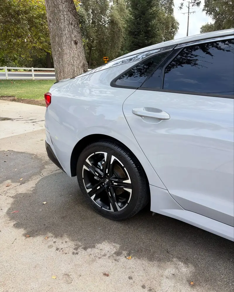 Kia K5 rear wheel and quarter panel after detailing